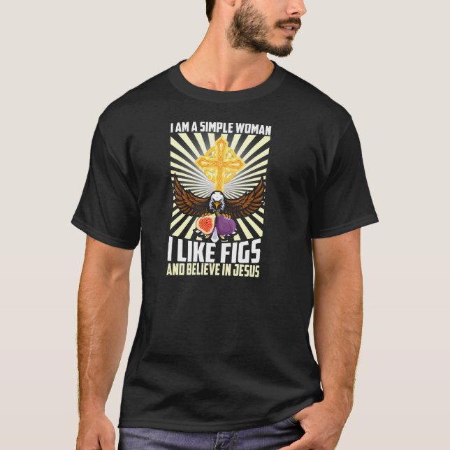 T-shirt Des Femmes Simples Comme Le Fig Et Croire En Jésus (Devant)