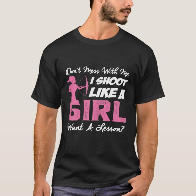 T-shirt Des Femmes Tirent Comme Une Fille Voulant Une Leço (Devant)