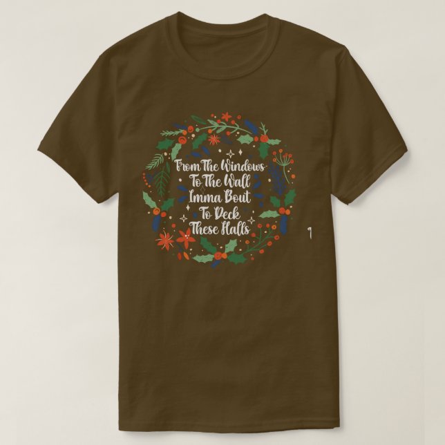 T-shirt Des Fenêtres Au Mur Imma Bout Xmas (Design devant)