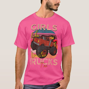 T-shirt Des Filles Comme Des Camions Monster Ou Des Camion