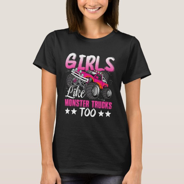 T-shirt Des filles comme Monster Truck Truck To Drivers Gi (Devant)
