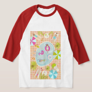 T-shirt Des filles et des garçons du bikini jouant au jeu