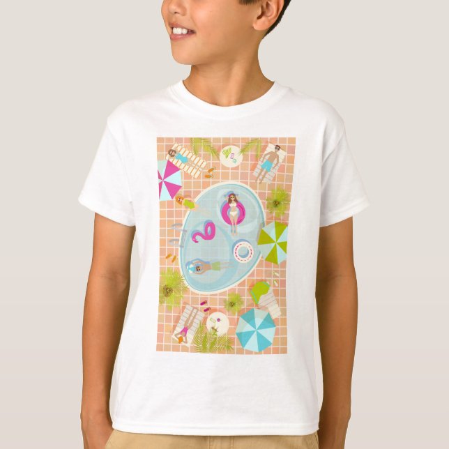 T-shirt Des filles et des garçons du bikini jouant au jeu  (Devant)