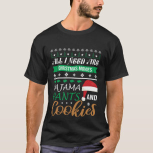 T-shirt des films de Noël amusants des pantalons de pyjam