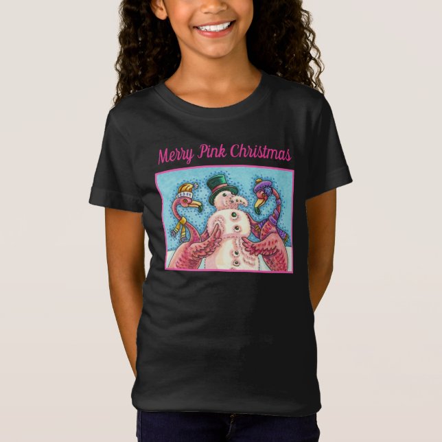 T-Shirt DES FLAMANTS ROSES ROSES FABRIQUENT DE LA NEIGE, D (Devant)
