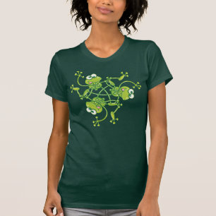 T-shirt Des grenouilles agitant et s'amusant dans un desig