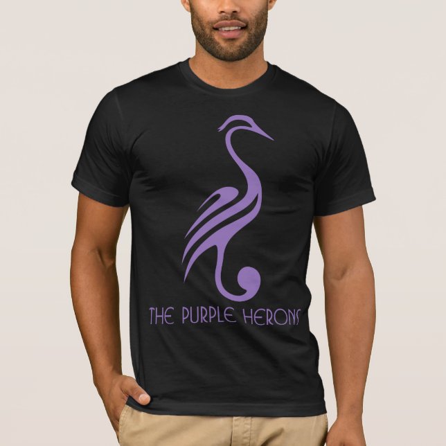 T-Shirt des Herons pourpres (noir) (Devant)