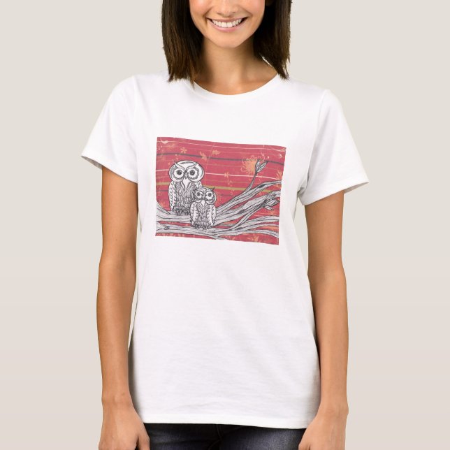 T-shirt des hiboux 17 (Devant)