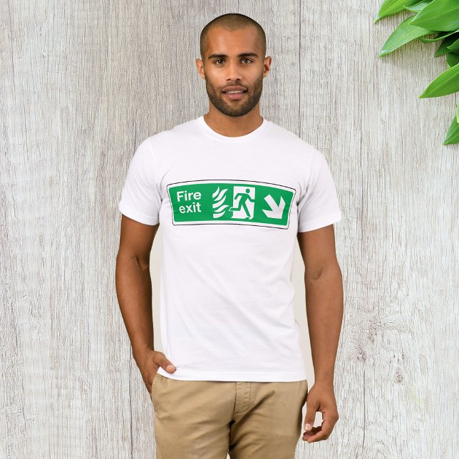 T-shirt des hommes de sortie d'incendie (Créateur téléchargé)