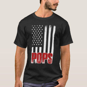 T-shirt Des Hommes Distorsion Américaine Drapeaux Pops Pou