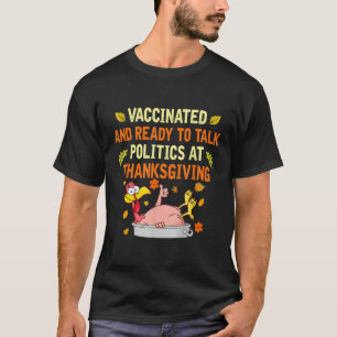 T-shirt Des hommes vaccinés et prêts à parler politique à