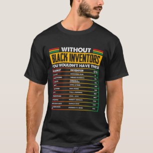 T-shirt Des inventeurs noirs oubliés Mois de l'histoire no