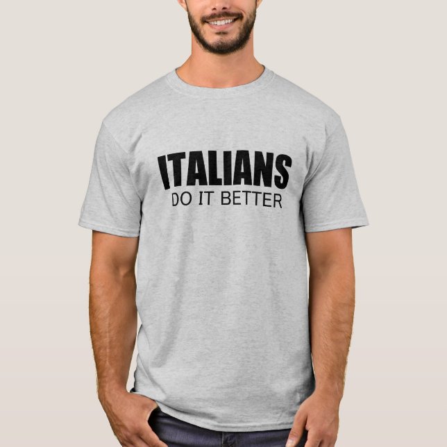 T-shirt des Italiens il améliorent (Devant)