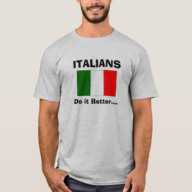 T-shirt Des Italiens il améliorent… (Devant)