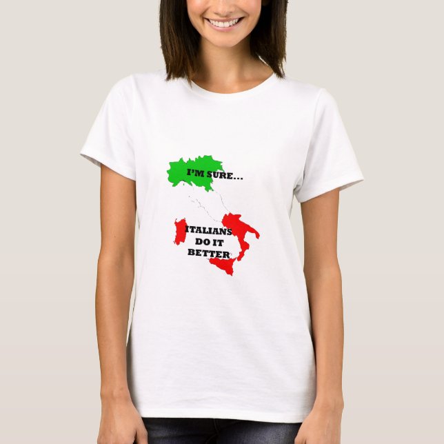 T-shirt des Italiens il améliorent (Devant)