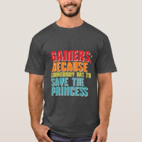 T-shirt des joueurs amusants Sauvez la princesse