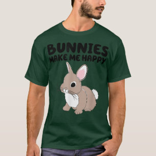 T-shirt Des lapins Me Rendent Heureux Mignonne Lapin De Pâ