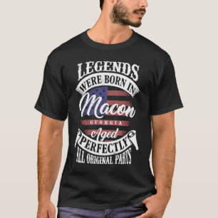 T-shirt Des Légendes Sont Nées À Macon Georgia Vintage Bir