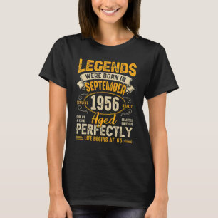 T-shirt Des Légendes Sont Nées En Septembre 1956 65ème Ann