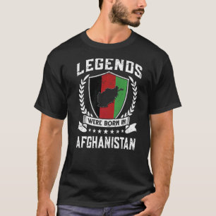 T-shirt Des Légendes vintages Du Drapeau Afghan Sont Nées