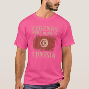 T-shirt Des Légendes vintages Du Drapeau Tunisien Sont Née