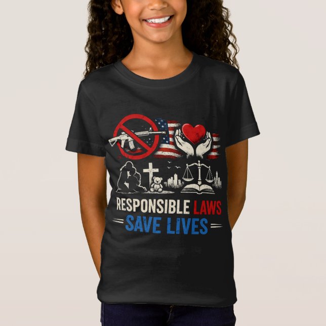 T-Shirt Des lois responsables sauvent des vies (Devant)