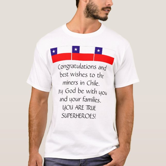 T-SHIRT DES MINEURS CHILIENS SONT SECOURUS (Devant)