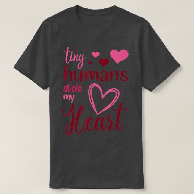 T-shirt Des minuscules humains m'ont volé le coeur Saint-V (Design devant)