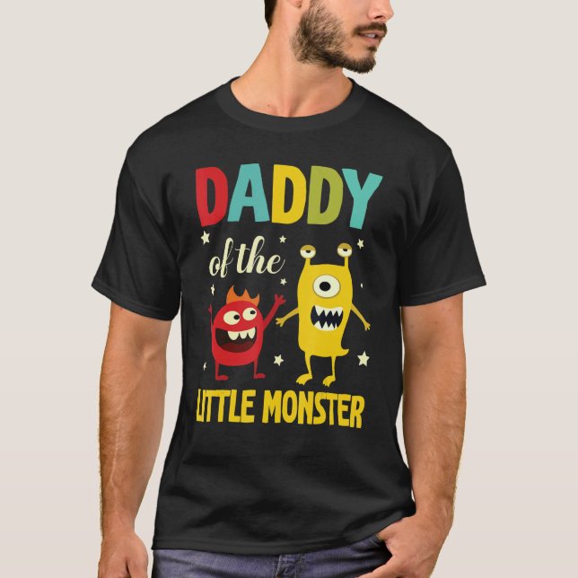 T-shirt Des Monstres Dansant Ensemble Heureux Papa Du Peti (Devant)