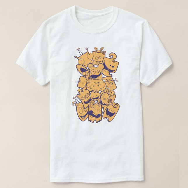 T-shirt Des monstres heureux (Design devant)
