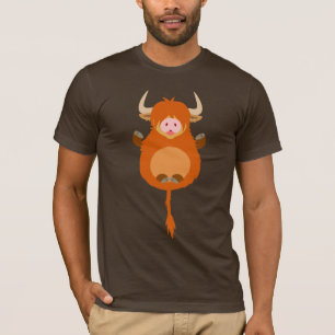 T-shirt des montagnes méditant mignon de vache à