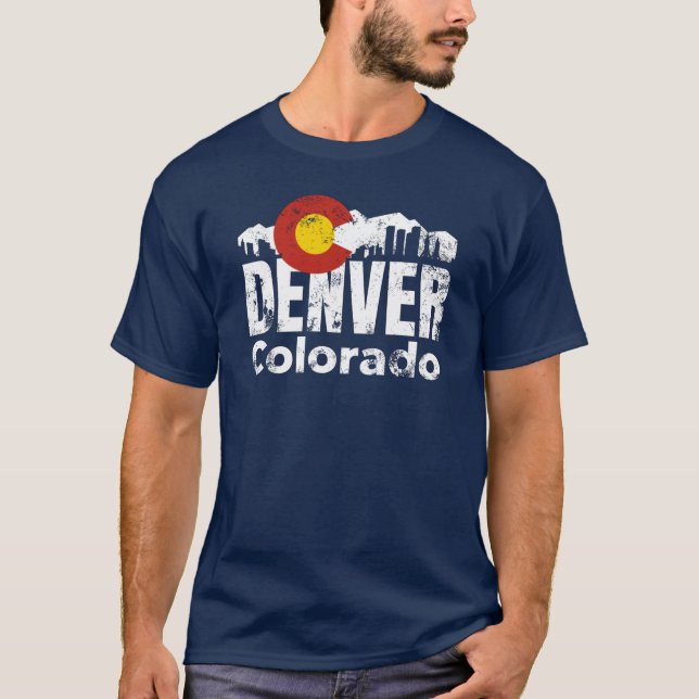 T-shirt des monts Denver Colorado (Devant)