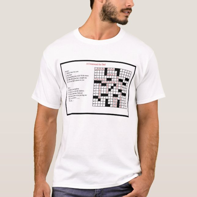 T-shirt Des mots croisé pour la chemise de papa (Devant)