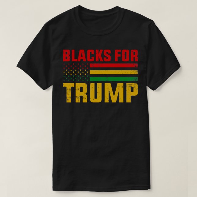 T-shirt Des Noirs Pour Trump (Design devant)
