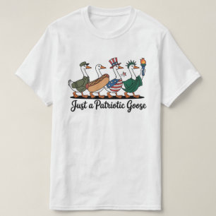 T-shirt des oies patriotiques marchant - Drôle 4 j