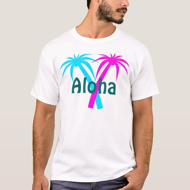 T-shirt des palmiers tropicaux d'Hawaï (Devant)