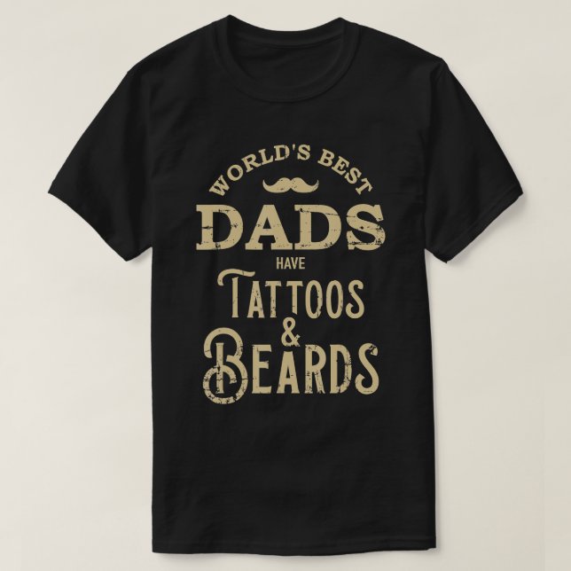 T-shirt Des papas avec tatouages et barbes (Design devant)