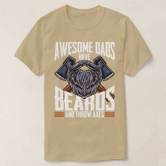 T-shirt Des papas géniaux ont des ours et des axes de lanc (Design devant)