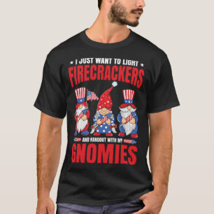 T-shirt Des Pétards Légers Pansent Avec Mes Gnomies 4e De