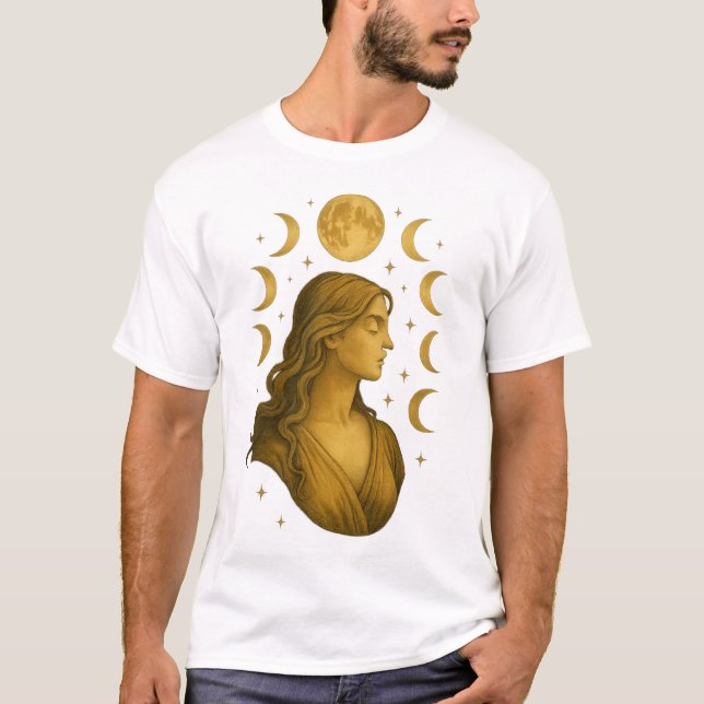 T-shirt des Phases de Lune Féminine Divine - Vinta (Devant)