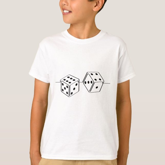 T-shirt Des pierres de cuisson, des dés. Jeux de hasard, j (Devant)