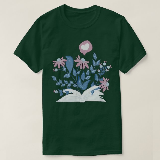 T-shirt Des Plantes de fleurs qui grandissent de l'histoir (Design devant)