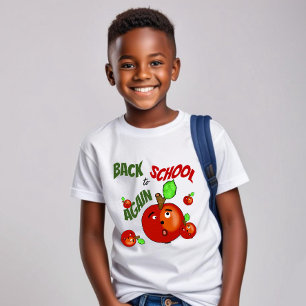 T-shirt Des pommes amusantes à l'école