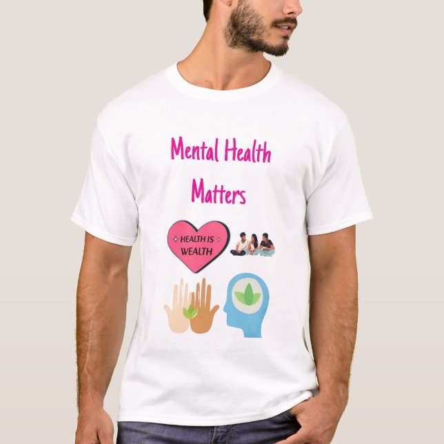 T-shirt des questions de santé mentale (Devant)