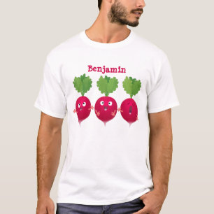 T-shirt Des radis mignons chantant des légumes de dessin a