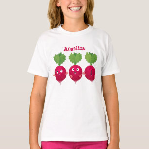 T-shirt Des radis mignons chantant des légumes de dessin a