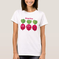 Des radis mignons chantant des légumes de dessin a
