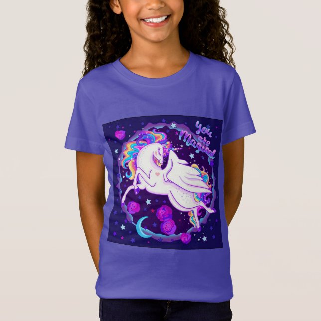 T-shirt des rêves de licorne magique (Devant)