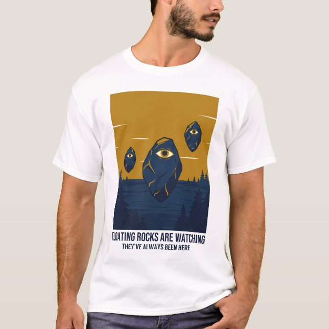 T-shirt Des Rochers Flottants Regardent (Devant)