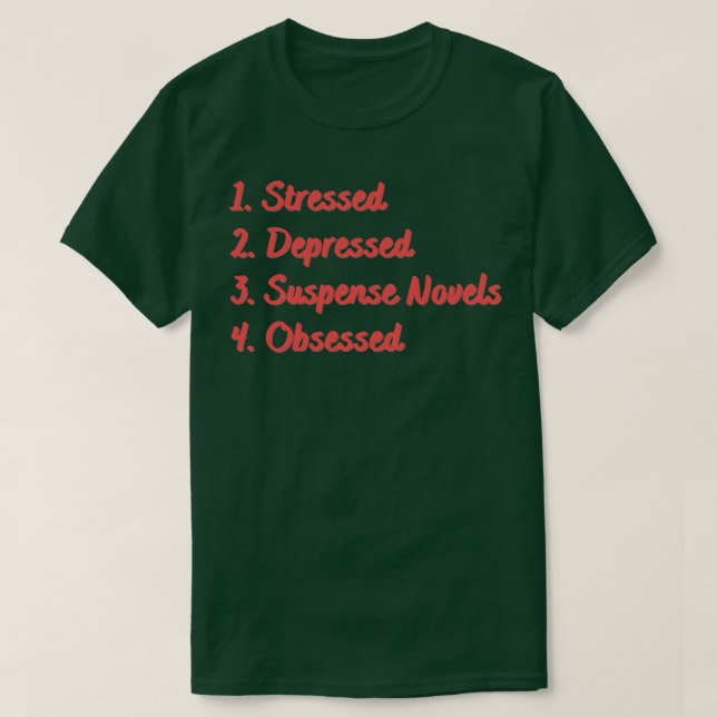 T-shirt Des romans d'attente déprimés et stressés observés (Design devant)